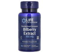 Life Extension Standardizzato Europeo Mirtillo Extract 100mg 90Caps Anthocyanins