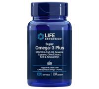 Life Extension Super Omega-3 Plus EPA/DHA, oliva krill e astaxantina, 120 caps
