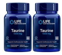 Life Extension Taurina 1000Mg Aminoacido 2X90 Caps Non-GMO/Gluten Free