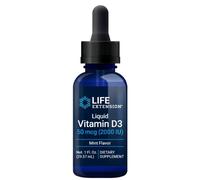 Life Extension Vitamina D3 liquida 2000 UI, Menta - 29,57 ml