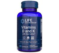 Life Extension Vitamine D e K con Iodio Marino - 60 Capsule