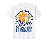 Life Gave Me Lemons But Jesus Makes Lemonade Faith Apparel Maglietta