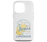 Life Gave Me Lemons But My Jesus Makes Lemonade Watercolor Custodia per iPhone 13 Pro
