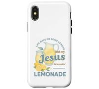 Life Gave Me Lemons But My Jesus Makes Lemonade Watercolor Custodia per iPhone X/XS