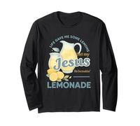 Life Gave Me Lemons But My Jesus Makes Lemonade Watercolor Maglia a Manica