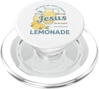 Life Gave Me Lemons But My Jesus Makes Lemonade Watercolor PopSockets PopGrip per MagSafe