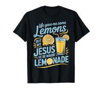 Life Gave Me Lemons Jesus Made Lemonade Christian Quote Maglietta