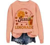 Life Gave Me Some Lemons But My Jesus He Be Making Lemonade Felpa Christian Felpe da donna, Arancione, M