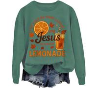 Life Gave Me Some Lemons But My Jesus He Be Making Lemonade Felpa Christian Felpe da donna, Verde, L