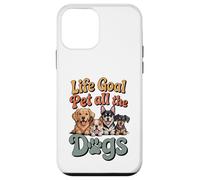 Life Goal Pet All The Dogs, divertente amante dei cani, stile retrò Custodia per iPhone 12 mini