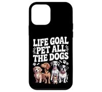 Life Goal Pet All The Dogs, divertente amante dei cani, stile retrò Custodia per iPhone 12 mini