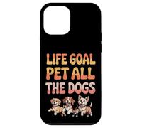 Life Goal Pet All The Dogs, divertente amante dei cani, stile retrò Custodia per iPhone 12 mini