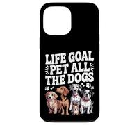 Life Goal Pet All The Dogs, divertente amante dei cani, stile retrò Custodia per iPhone 13 Pro Max