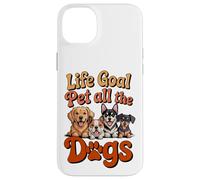 Life Goal Pet All The Dogs, divertente amante dei cani, stile retrò Custodia per iPhone 14 Plus