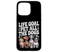 Life Goal Pet All The Dogs, divertente amante dei cani, stile retrò Custodia per iPhone 15 Pro Max