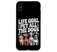 Life Goal Pet All The Dogs, divertente amante dei cani, stile retrò Custodia per iPhone XS Max