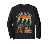Life Goal Pet all The Dogs Funny Essential Maglia a Manica