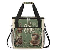 Life Green - Borsa portaoggetti per macchina da caffè, impermeabile, da viaggio, compatibile con K-Mini o K-Mini Plus, e adatta per altri accessori, con tasche per capsule K-Cup