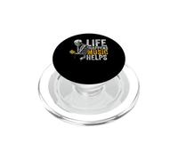 Life Happens La musica aiuta lo scheletro PopSockets PopGrip per MagSafe