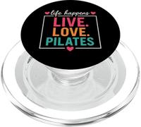 Life Happens Live Love Pilates Lover Allenamento Palestra Allenamento PopSockets PopGrip per MagSafe