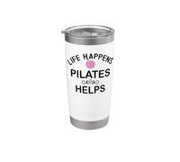 Life Happens Pilates Helps Pilates Era Pilates Instructor Bicchiere termico in acciaio inox doppia parete