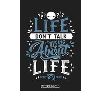 Life? - Hitchhikers Quote - Typography Sci Fi - Don't Panic Notebook: Lined College Ruled Paper, Planner, Diary, Journal, 6x9 120 Pages, Matte Finish Cover