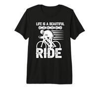 Life Is A Beautiful Ride Cycling Cyclist Life Bicycle Lover Maglietta Premium