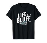 Life is a bluff Texas Hold'em Poker Entusiast Retro Maglietta