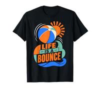Life Is A Bounce Divertente Beach Ball Summer Waves Vacation Maglietta