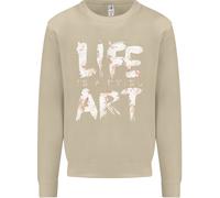 Life Is A Dying Art Slogan Pessimist Artist Uomo Sweatshirt Jumper