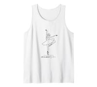 Life is About Balance Balletto Ballerina En Pointe Line Art Canotta