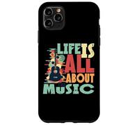 Life Is All About The Music Design Retro Guitar Custodia per iPhone 11 Pro Max