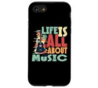 Life Is All About The Music Design Retro Guitar Custodia per iPhone SE (2020) / 7/8