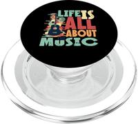 Life Is All About The Music Design Retro Guitar PopSockets PopGrip per MagSafe
