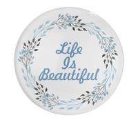 Life is Beautiful, magneti decorativi in vetro per frigorifero, ghirlanda floreale, piccoli adesivi rotondi per frigorifero, scuole, festa della mamma/del papà, 4 pezzi