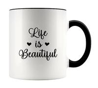 Life Is Beautiful Mug Resistente Tazza Colazione Unico Tazza Per Tè Latte Cucina 330Ml