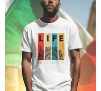 Life Is Beautiful T Shirt Uomo Moda Casual Elegante Cotone Manica Corta Comfort Regalo Idea Novità Offerta Speciale Bestseller Fashion Style L,M,S,XL,XXL,XXXLTessuto in maglia