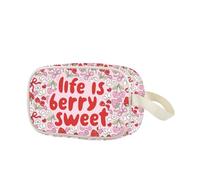 Life is Berry Sweet - Trousse trasparente per il trucco, per amanti delle fragole, regalo per gli amanti delle fragole, Berry Sweet Cbag Eu, Multiuso