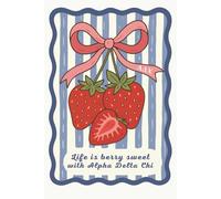 Life is Berry Sweet with Alpha Delta Chi: Cute Strawberry-Themed Notebook and Journal | 6x9 Inches, Lined Pages, Perfect Gift for Sorority Sisters