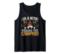 Life Is Better Around The Camfire Camping Camper Hiking Canotta