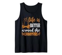 Life Is Better Around The Campfire Camping Camper Hiking Canotta