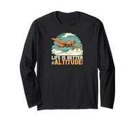 Life Is Better At Altitude Pilot Airplane Flying Design Maglia a Manica