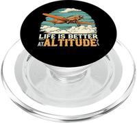 Life Is Better At Altitude Pilot Airplane Flying Design PopSockets PopGrip per MagSafe