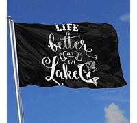 Life is Better at The Lake-1 Sottomarino SSBN Bandiera di pattuglia deterrente Stampa singola Bandiera decorativa da giardino per esterni 3x5 Ft