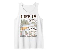 Life Is Better At The Lake Life Lover Lakehouse Boating Canotta