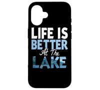 Life is better at the lake - Maglietta da pesca Custodia per iPhone 16