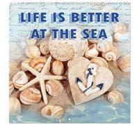 Life is better at the sea (Wall Calendar 2026 12" x 24" / 30 x 60 cm (open)) CALVENDO 12 Month Wall Calendar