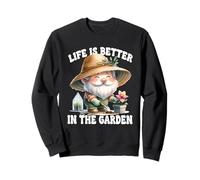 Life Is Better In The Garden Gnome Graphic With Funny Saying Felpa