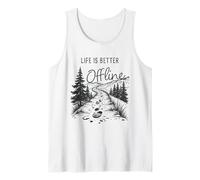 Life is Better Offline - Camping & Hiking Outdoors Nature Canotta