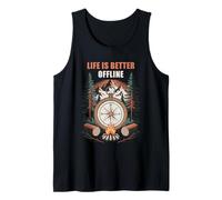 Life is Better Offline - Camping & Hiking Outdoors Nature Canotta